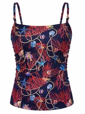 Talbots tankini SWIM TOP TALBOTS 14 floral like new underwire
